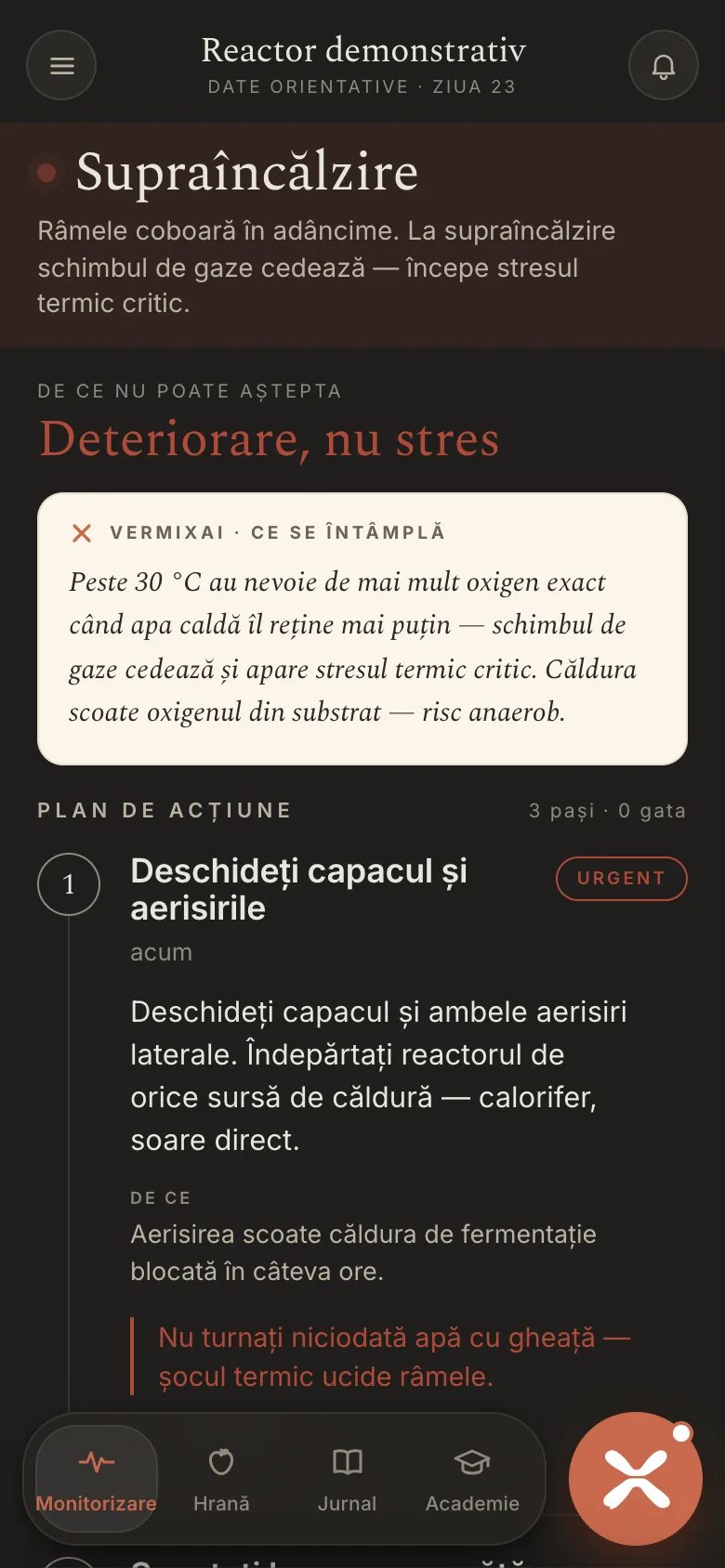 Ecranul de alertă