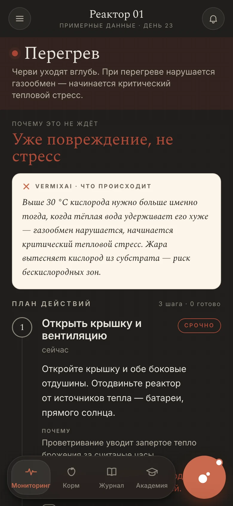 Экран тревоги